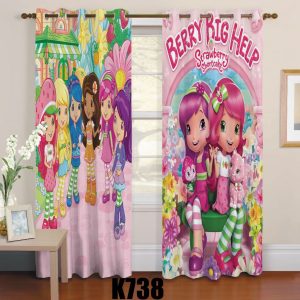 ست فرش پرده توت فرنگی کوچولو F343