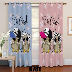 ست فرش پرده طرح جغد F326