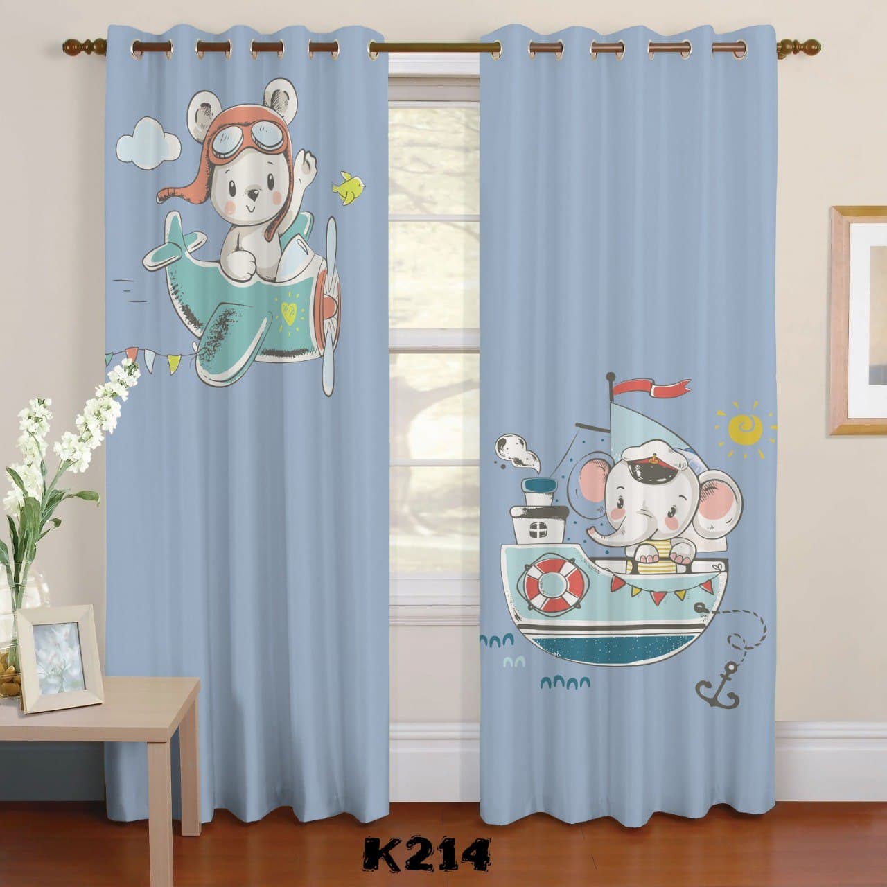 ست فرش پرده فیل ملوان خرس خلبانF338 ست فرش پرده فیل ملوان خرس خلبانF338