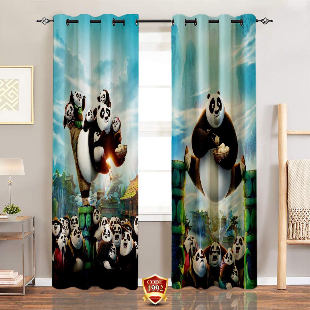 ست فرش پرده پاندا کونگ فو کار B360 ست فرش پرده پاندا کونگ فو کار B360