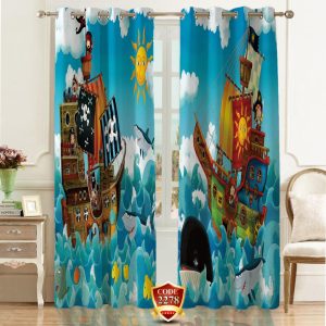 ست فرش پرده کوسه دزدان دریایی B370