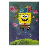 فرش باب اسفنجی زمینه بنفش کد100291