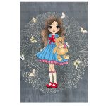 فرش کودک اختصاصی دختر پروانه طوسی - تصویر 2