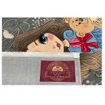 فرش کودک اختصاصی دختر پروانه طوسی