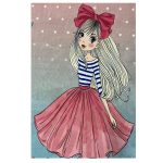 فرش کودک اختصاصی دخترموموفری وگربه