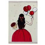 فرش کودک دختر دامن قرمز کد1005