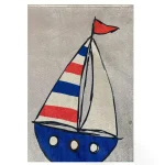 فرش کودک طرح قایق ودریا کد1010 - تصویر 2