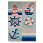 فرش کودک طرح قایق ودریا کد1010