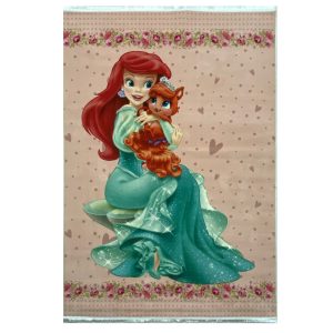 فرش کودک طرح پری دریایی کوچولو