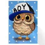 فرش  اختصاصی جغد دکوفان آبی کد1019 - تصویر 3