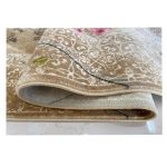 فرش فانتزی طرح گل زمینه نسکافه ایی کد100456 - تصویر 3