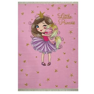 فرش کودک اختصاصی دختر و اسب شاخدار