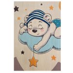 فرش کودک چاپی خرس روی ابر کد1026 - تصویر 2