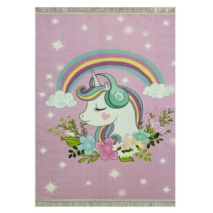 فرش کودک چاپی اسب تک شاخ کد1029