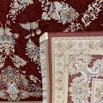 فرش ماشینی 1500 شانه طرح افشان لاکی - تصویر 3