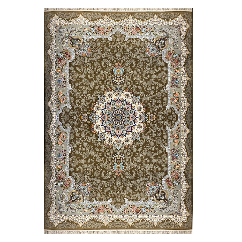 فرش ماشینی ۷۰۰ شانه زمینه قهوه ای SH-711 فرش ماشینی ۷۰۰ شانه زمینه قهوه ای SH-711