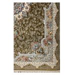 فرش ماشینی ۷۰۰ شانه زمینه قهوه ای SH-711