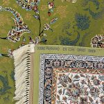 فرش ۱۲۰۰ شانه زمینه سبز کدSH-1215