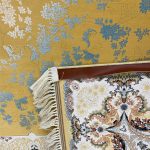 فرش ۱۲۰۰ شانه زمینه طلایی کدSH-1206