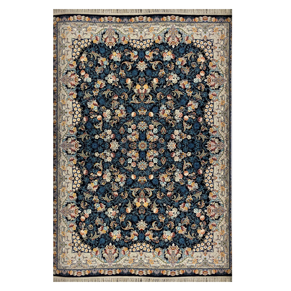 فرش ۷۰۰ شانه زمینه سرمه ای SH-702 فرش ۷۰۰ شانه زمینه سرمه ای SH-702