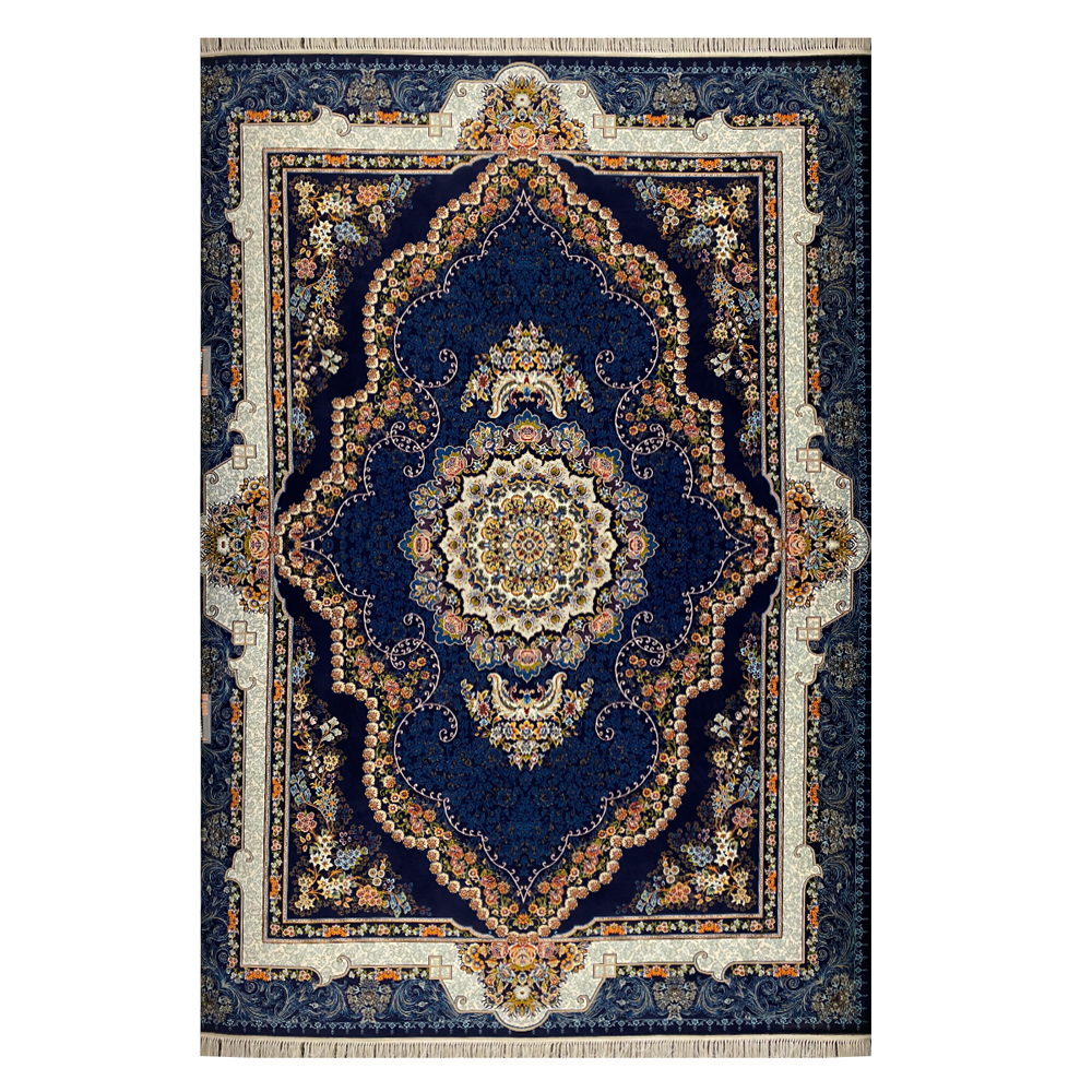 فرش ۷۰۰ شانه زمینه سرمه ای SH-703 فرش ۷۰۰ شانه زمینه سرمه ای SH-703