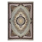 فرش ۷۰۰ شانه کاشان زمینه خاکستری SH-717