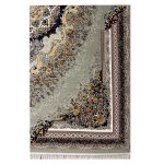 فرش ۷۰۰ شانه کاشان زمینه خاکستری SH-717