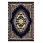 فرش ۷۰۰ شانه کاشان زمینه سرمه ای SH-715