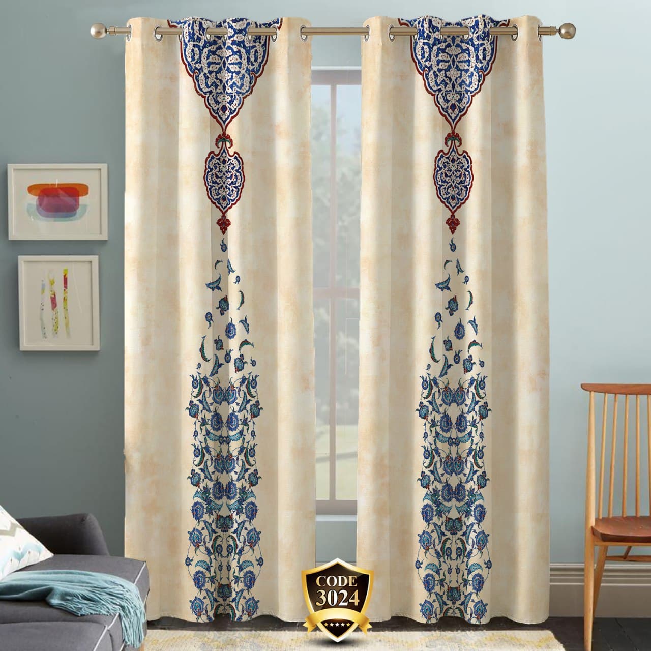 پرده مدرن سه بعدی کدB209 پرده مدرن سه بعدی کدB209 - تصویر 1