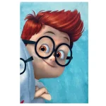 فرش کودک آقای پی بادی و شرمن زمینه آبی کد101217 - تصویر 2