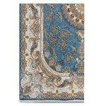 فرش 1500 شانه ماشینی زمینه آبی SH-1513 - تصویر 2