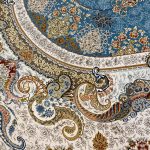 فرش 1500 شانه ماشینی زمینه آبی SH-1513