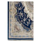 فرش 1500 شانه ماشینی زمینه سرمه ای SH-1509 - تصویر 2