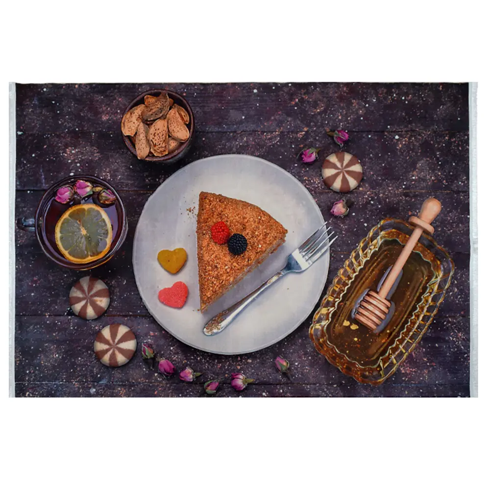 فرش آشپزخانه طرح صبحانه کد 101416 فرش آشپزخانه طرح صبحانه کد 101416