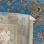 فرش ماشینی 1500 شانه زمینه آبی SH-1517