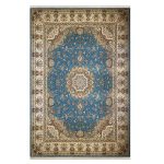 فرش ماشینی 1500 شانه زمینه آبی SH-1522