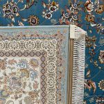 فرش ماشینی 1500 شانه زمینه آبی SH-1523