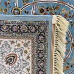 فرش ماشینی ۱۲۰۰ شانه آبی کدSH-1237
