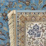 فرش ماشینی ۱۲۰۰شانه زمینه آبی کدSH-1241 - تصویر 4