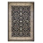 فرش ماشینی ۱۲۰۰شانه زمینه ذغالی کدSH-1240