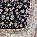 فرش ماشینی ۱۲۰۰شانه زمینه ذغالی کدSH-1240