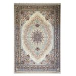 فرش ماشینی ۱۲۰۰شانه زمینه کرم کدSH-1248