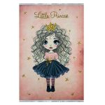 فرش کودک دختر موفرفری زمینه صورتی کد101229