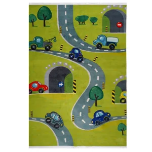 فرش کودک طرح ماشین و خیابان کد101201