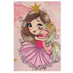 فرش کودک پرنسس و یونی کورن کد101210