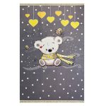 فرش کودک چاپی خرس شال دار کد1035