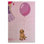 فرش کودک چاپی طرح دختر و بادکنک کد1033