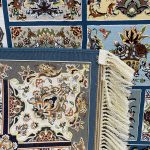 فرش ۱۲۰۰ شانه زمینه آبی کدSH-1228 - تصویر 4