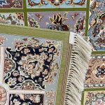 فرش ۱۲۰۰ شانه زمینه سبز کدSH-1227 - تصویر 4