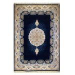 فرش ۱۲۰۰شانه زمینه سرمه ای کدSH-1244